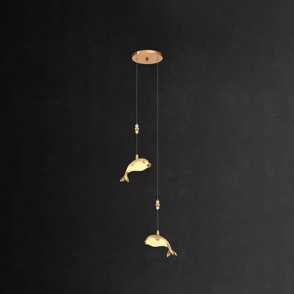 Dolphin Design Modern Minimalist Bedroom Pendant Light