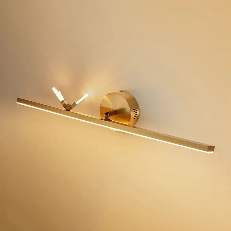 Gold Butterfly Linear Led Bathroom Wall Lights