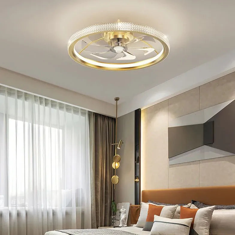 Gold Ceiling Fan for Bedroom Pendant Light