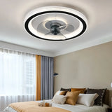 Ventilador de techo moderno con luz LED silencioso y temporizador para dormitorio