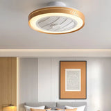 Ring-Shaped Minimalist Bedroom Ceiling Fan Light