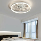 Plafon blanco redondo ventilador moderno para dormitorio