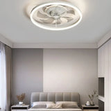 Plafon blanco redondo ventilador moderno para dormitorio