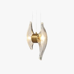 Lampara de techo colgante para dormitorio moderna de cristal