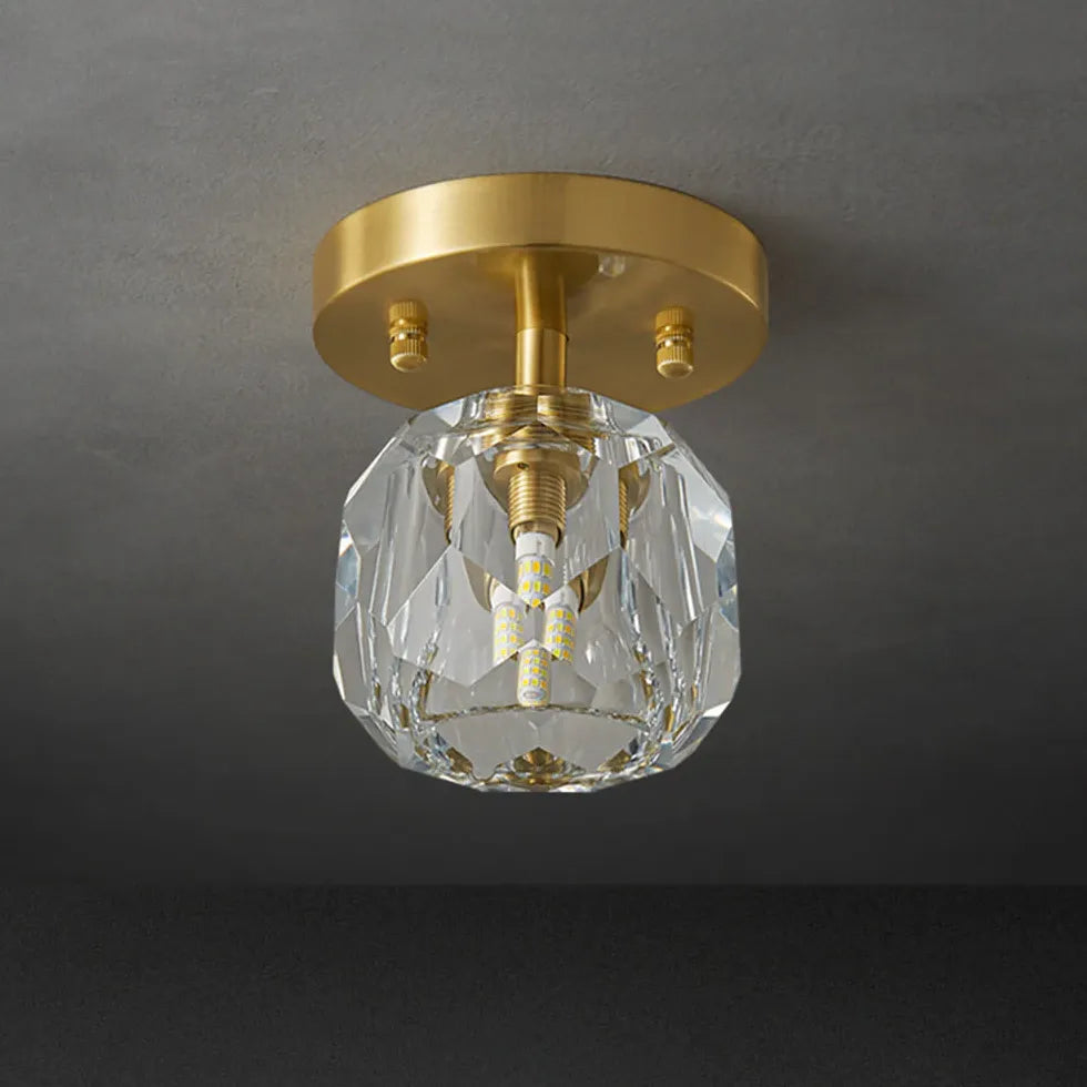 Gold LED Recessed Hallway Ceiling Light