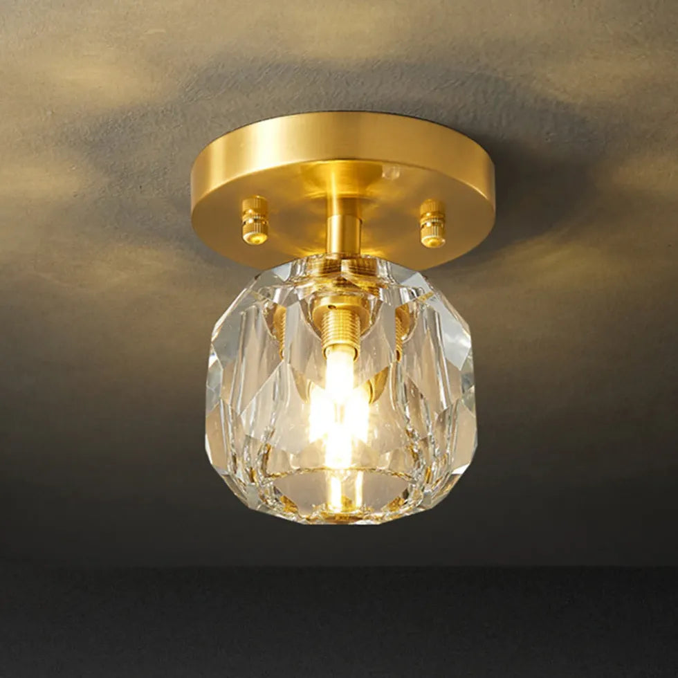 Gold LED Recessed Hallway Ceiling Light