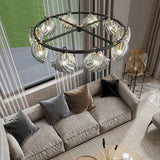 Luxurious Gold Glass for Living Room Pendant Light