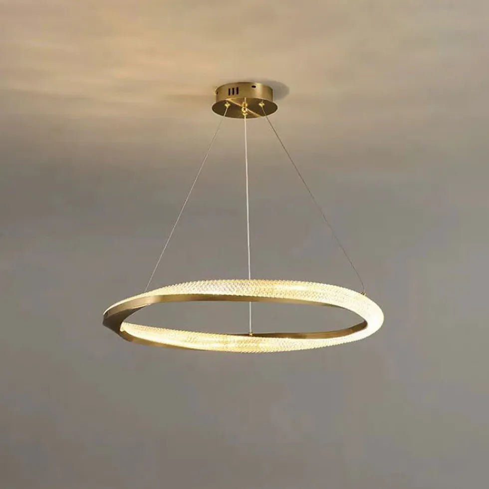 Crossed Ring Minimalist Modern Pendant Light