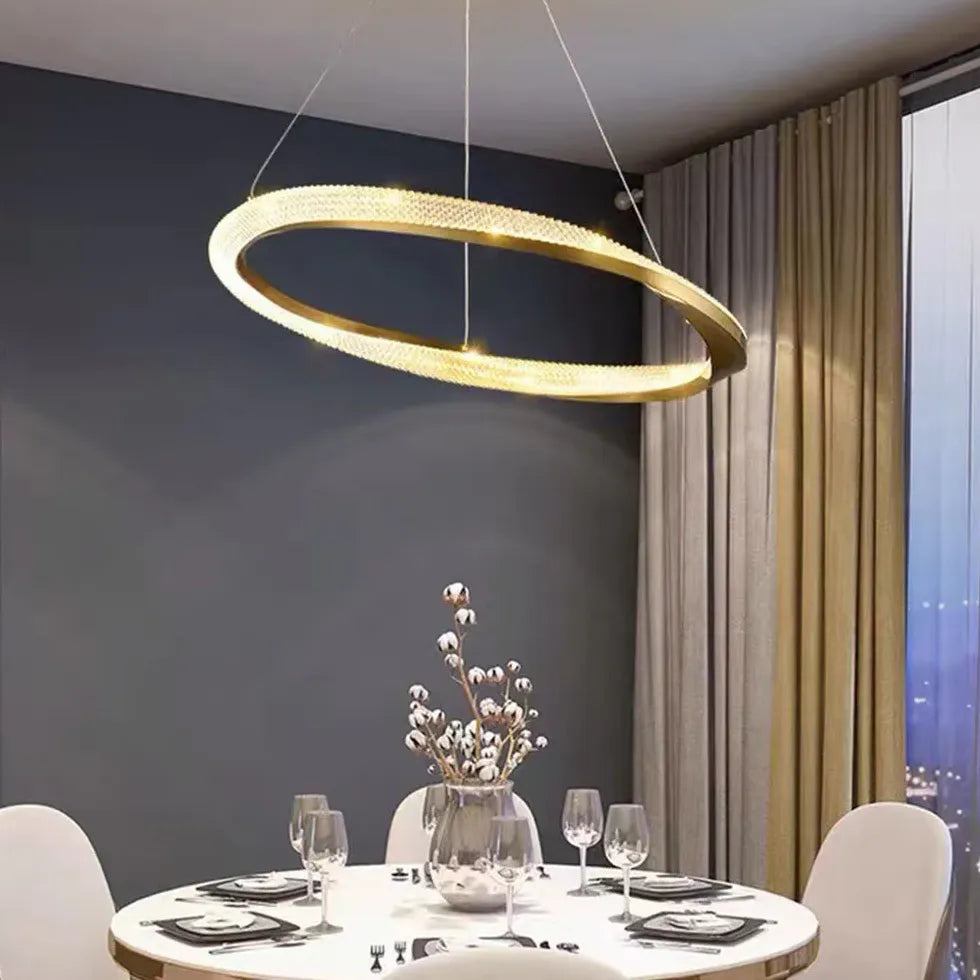 Crossed Ring Minimalist Modern Pendant Light