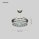 Round Crystal Silver Luxury Modern Pendant Light