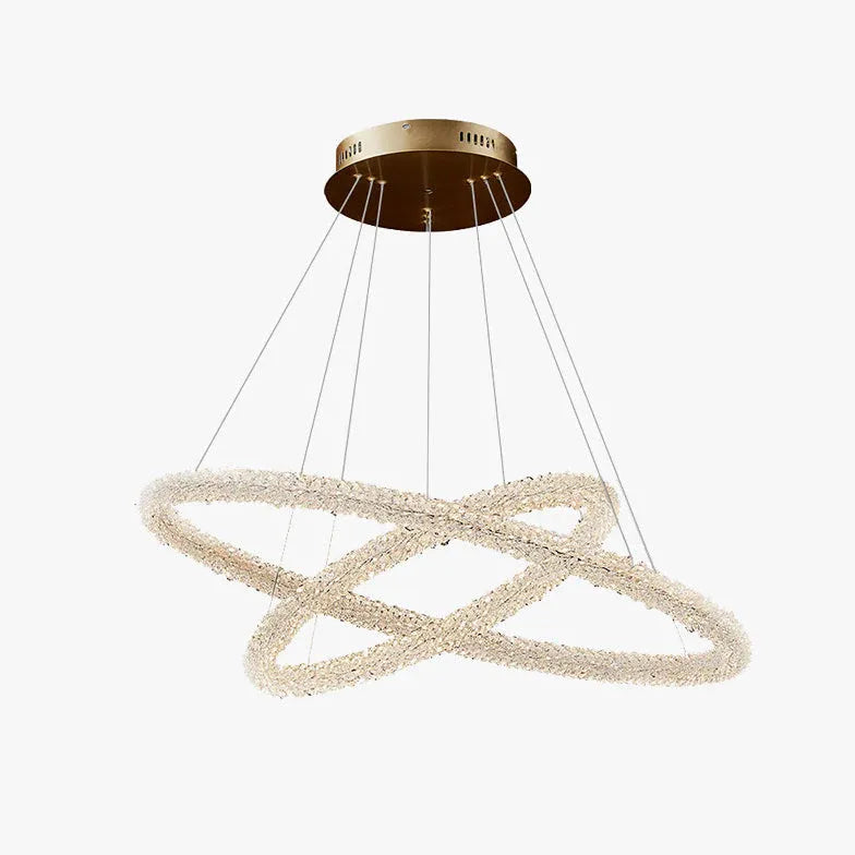 Circular Weaving Crystal Modern Pendant Light