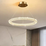 Circular Weaving Crystal Modern Pendant Light