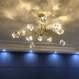 Cut Crystal Gold Modern Chandelier