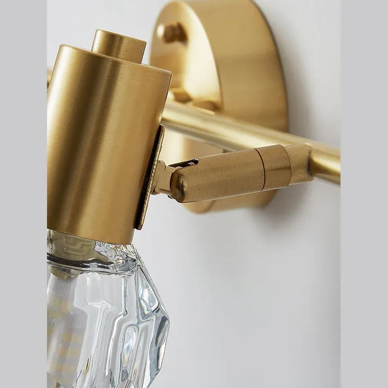 Crystal Gold Modern Bathroom Wall Lights