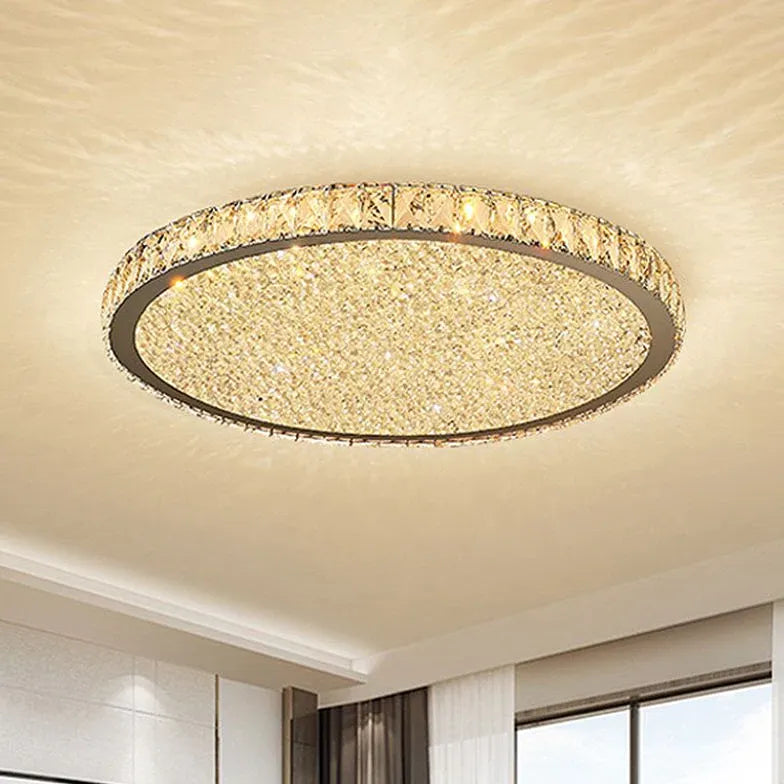 Disc Crystal Modern Luxury Ceiling Light