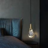 Lámparas de techo colgantes cristal modernas para dormitorio LED