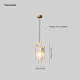Lampara colgante dorado diseño creativo de cobre para dormitorio