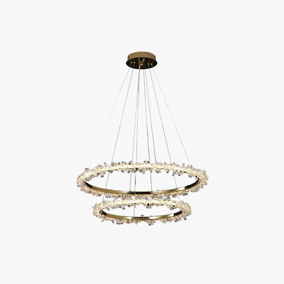 Ring Crystal Bead Modern Pendant Light