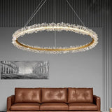 Ring Crystal Bead Modern Pendant Light