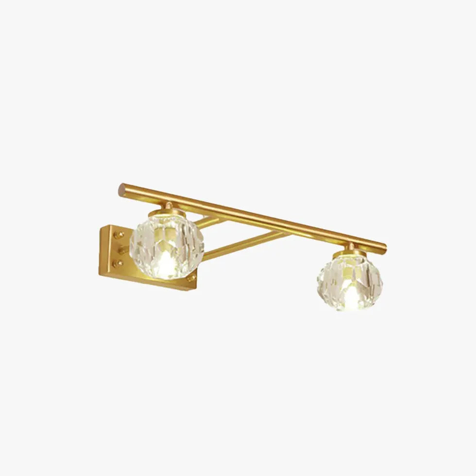 Gold Crystal Multi Arm Bathroom Wall Lights