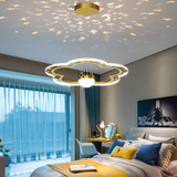 Lámpara colgante de flor con LED regulable para dormitorio infantil