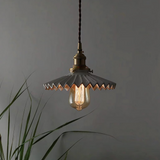 Lámpara cerámica colgante Art Déco retro para comedor