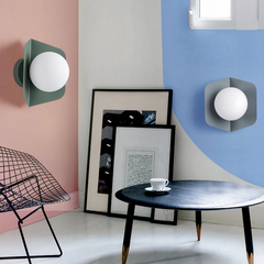 Aplique de Pared Esfera Nórdico para Salón