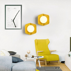 Aplique de Pared Esfera Nórdico para Salón