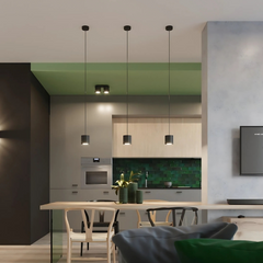 Lámpara Cilíndrica Colgante LED Diseño Minimalista para Isla de Cocina
