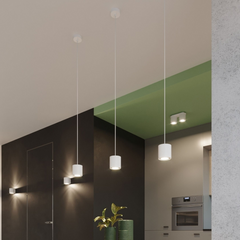 Lámpara Cilíndrica Colgante LED Diseño Minimalista para Isla de Cocina