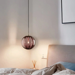 Lámpara Colgante Bola de Vidrio LED Regulable en Altura para Comedor