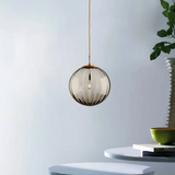 Lámpara Colgante Bola de Vidrio LED Regulable en Altura para Comedor