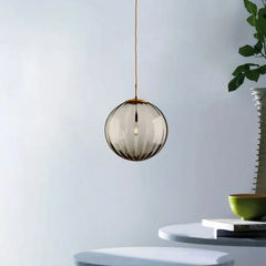 Lámpara Colgante Bola de Vidrio LED Regulable en Altura para Comedor