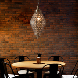Lámpara marroquí colgante oriental calada de metal para comedor