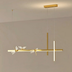 Lámpara colgante moderna libélula LED para isla de cocina