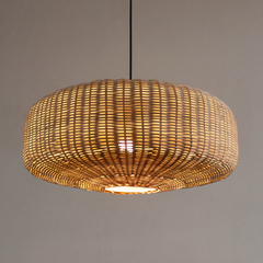 Lámpara Colgante de Mimbre Hecha a Mano Estilo Chino para Comedor