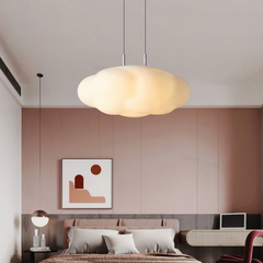 Lámpara Colgante Nube LED Blanca Regulable Estilo Moderno para Habitación Infantil