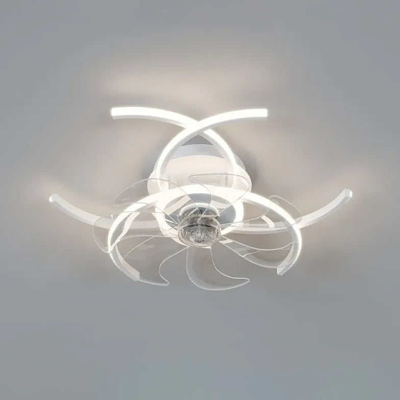 Half-Ring Adjustable Ceiling Fan with Light