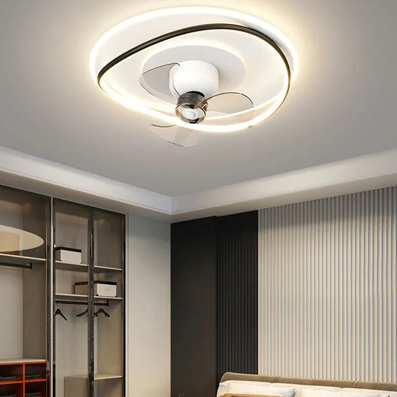 Color-Block Double Layer Ceiling Fan with Light