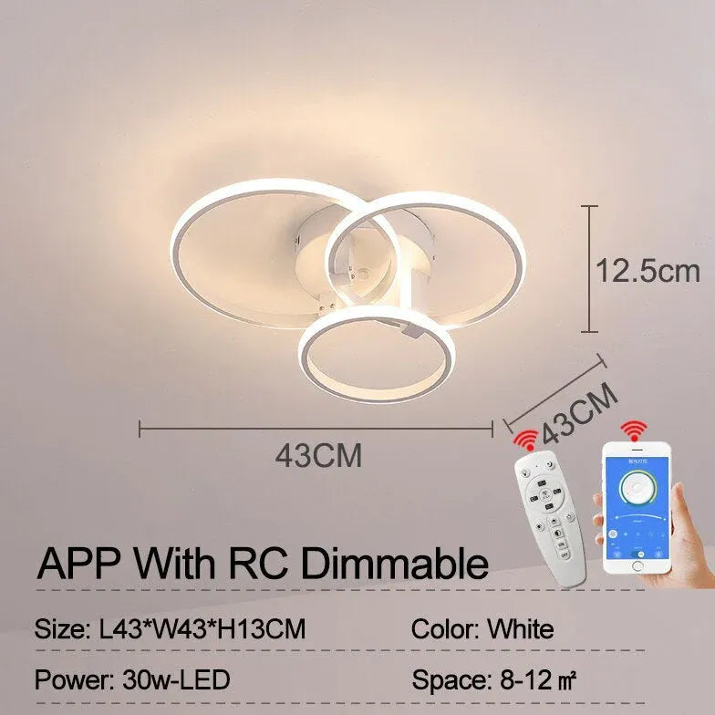 Luz de colgante moderno de diseño de anillo LED LED