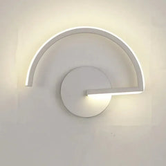 Apliques LED para pared diseño semicircular para dormitorio