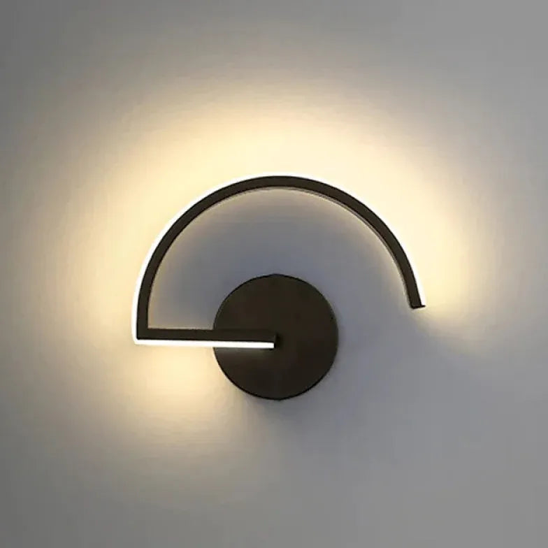 Lámpara de pared LED semicircular para dormitorio