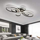 Lámpara de techo moderna LED regulable con diseño geométrico para salón