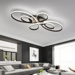 Lámpara de techo moderna LED regulable con diseño geométrico para salón
