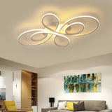 Lámpara de techo moderna LED regulable con diseño geométrico para salón