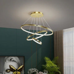 Lampara led circular colgante diseño creativo moderno