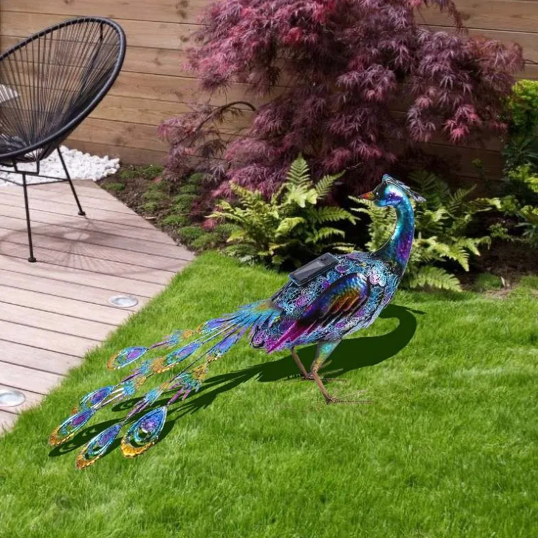 Peacock Lawn Light Art Solar Garden Light