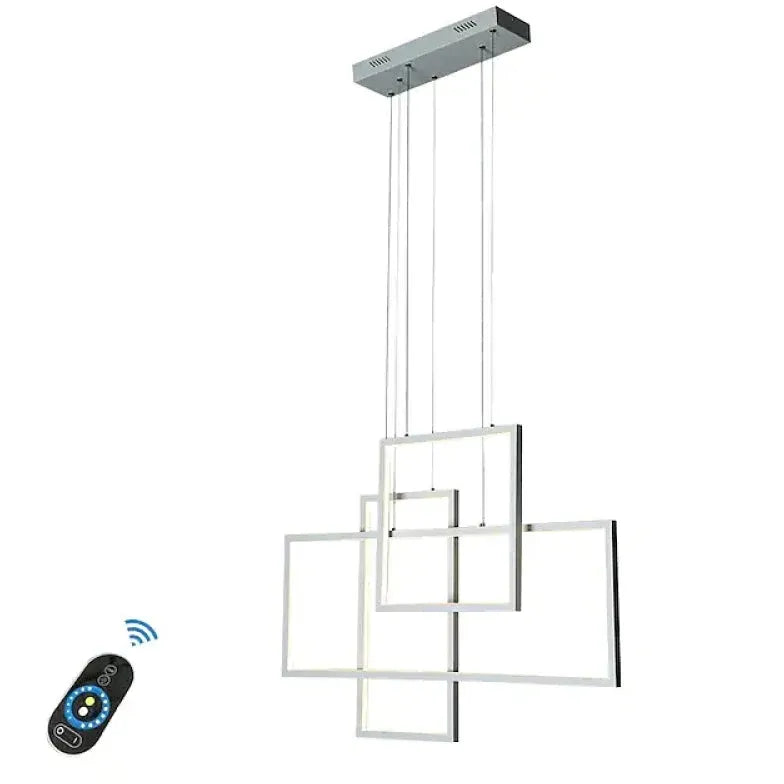 Multiple Rectangular Black Minimalist Pendant Lights