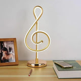 Golden Musical Note Creative Table Lamp