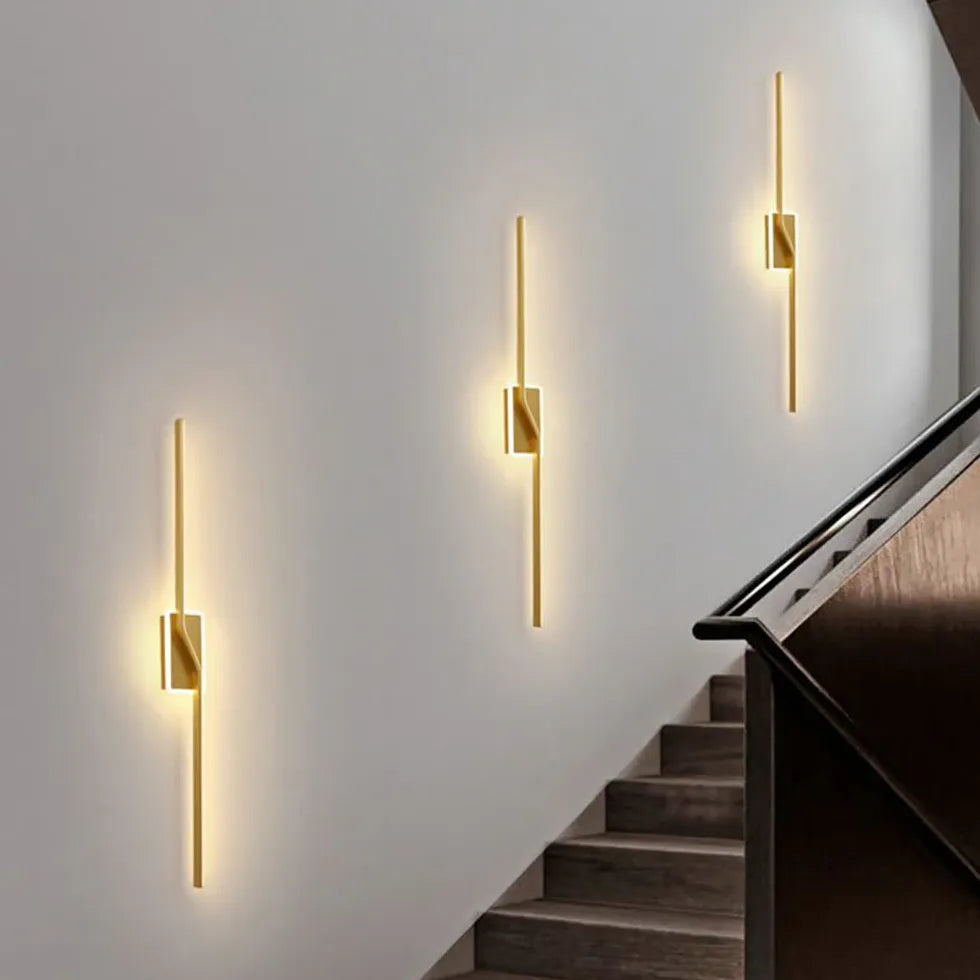 Apliques de pared led dorados contemporáneos